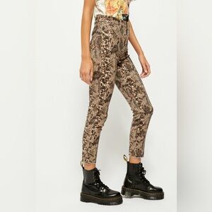 Free People We The Free Snake Print Skinny Jeans